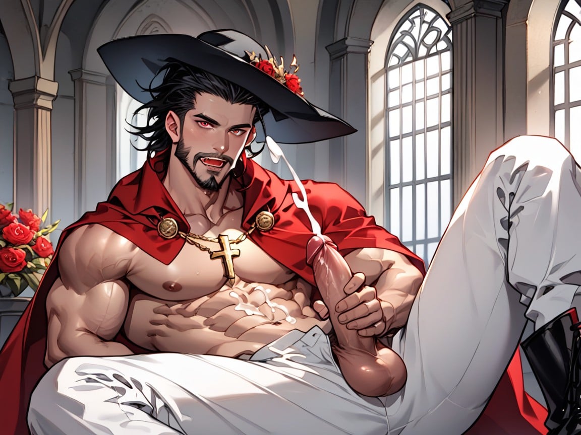 Overly Large Boots, Dracule Mihawk From Anime Onepiece, Black Hair AI Gay Porn