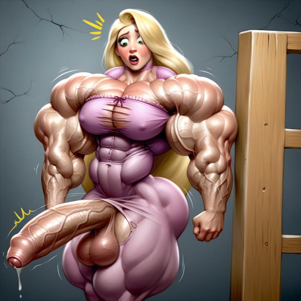 Muscle Growth Story, Visible Muscle Growth, Muscular Penis Shemale AI Porn