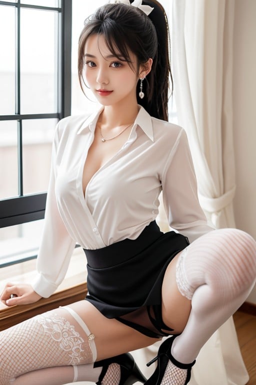 Small Breast, Years Old, Black Heels Asian AI Porn
