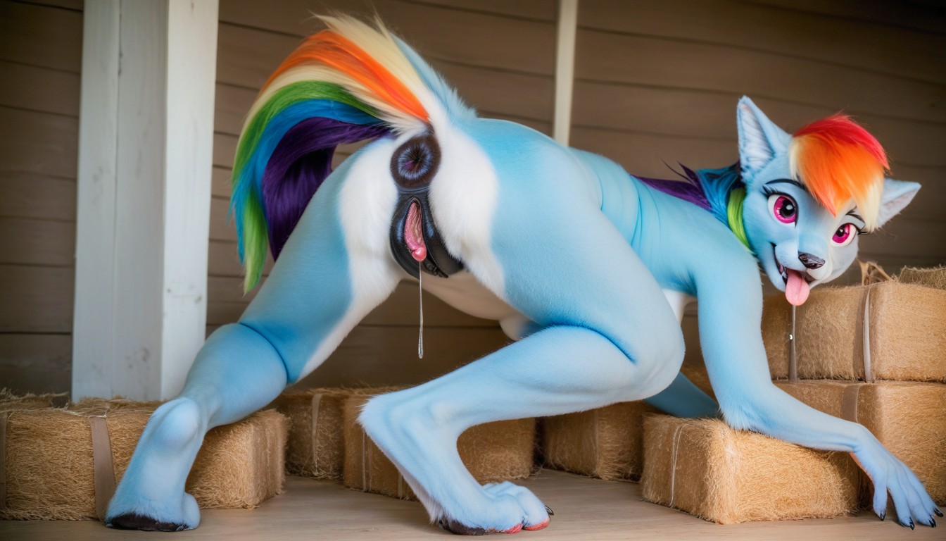 Full Body, In A Barn, Giant Anus Furry AI Porn