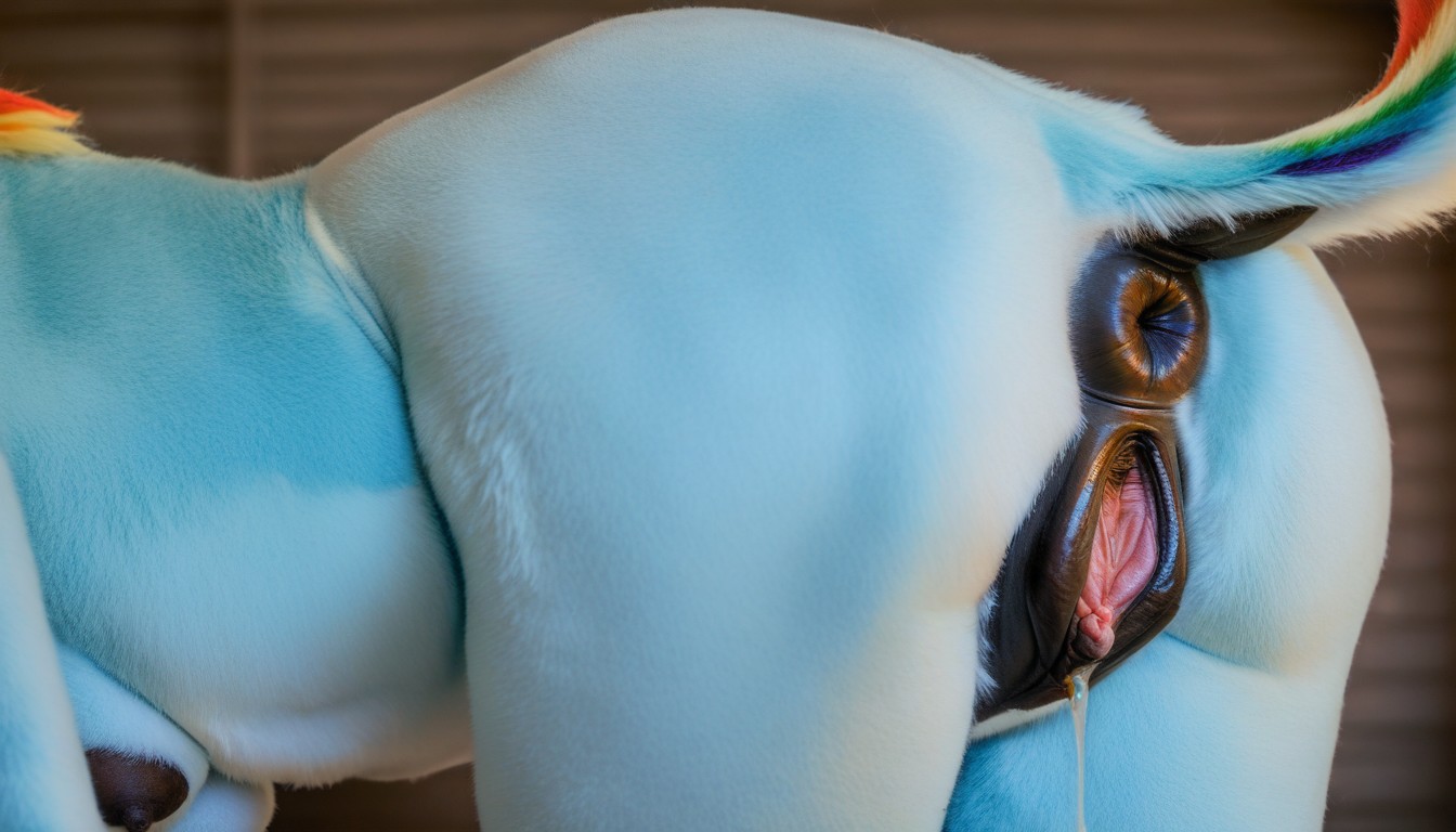 Dripping Pussy, Rim Lighting, Real Life Furry AI Porn