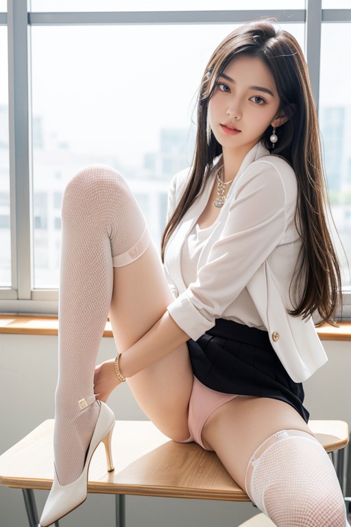 Earrings, Front View, Panty Visible AI Porn