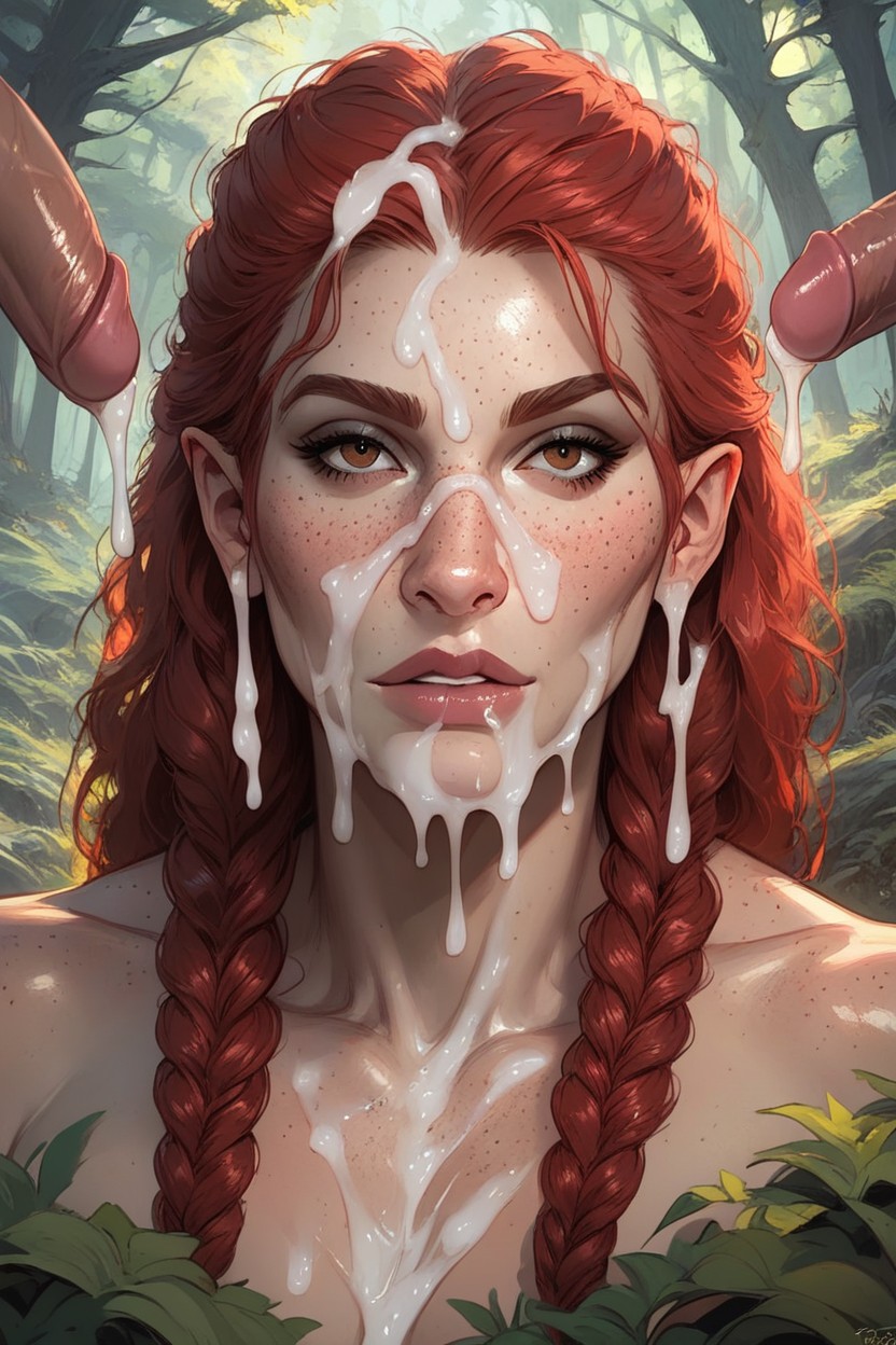 Cumshot, Bukakke, Tauriel From The Hobbit Movie Furry AI Porn