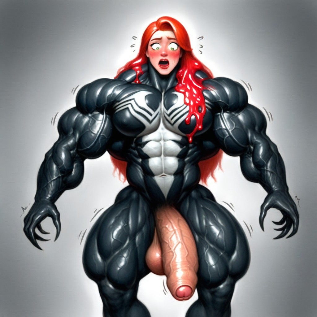 Muscle Growth Story, Sweaty, Wet Driping Slime Shemale AI Porn