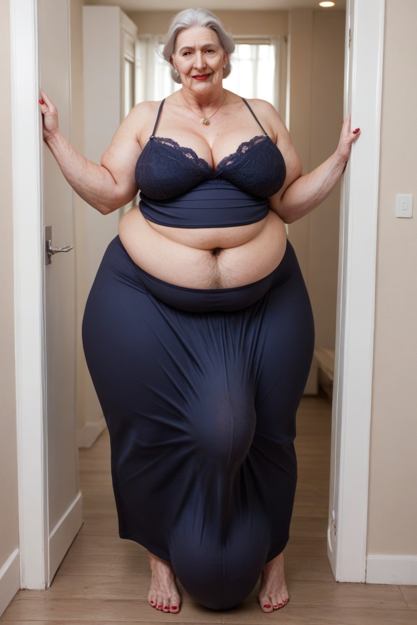 Huge Bulge Under Clothing, 咧嘴笑, 極端下半身沉重 人妖AI黃片