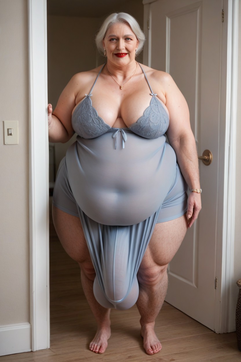 Obese, Pelo Blanco, Gorda Porno shemale IA
