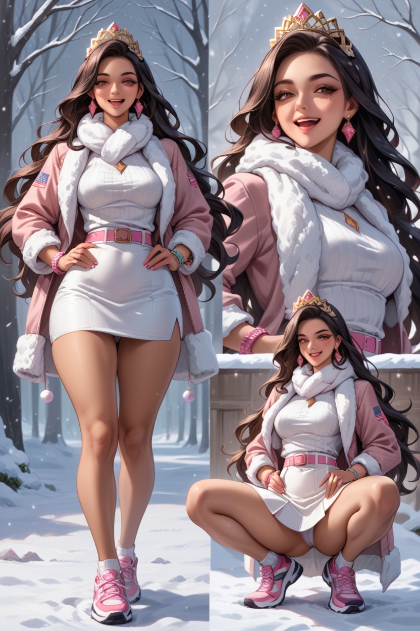 Long Length, Black Hair, Skinny Hentai AI Porn