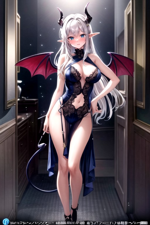 -, Fine Stitching Color Deep Green, Seductive Like A Succubus Porno IA