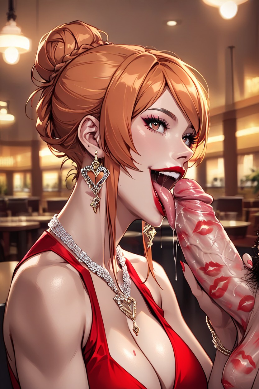 Massive Penis, Veiny Penis, Restaurant AI Porn