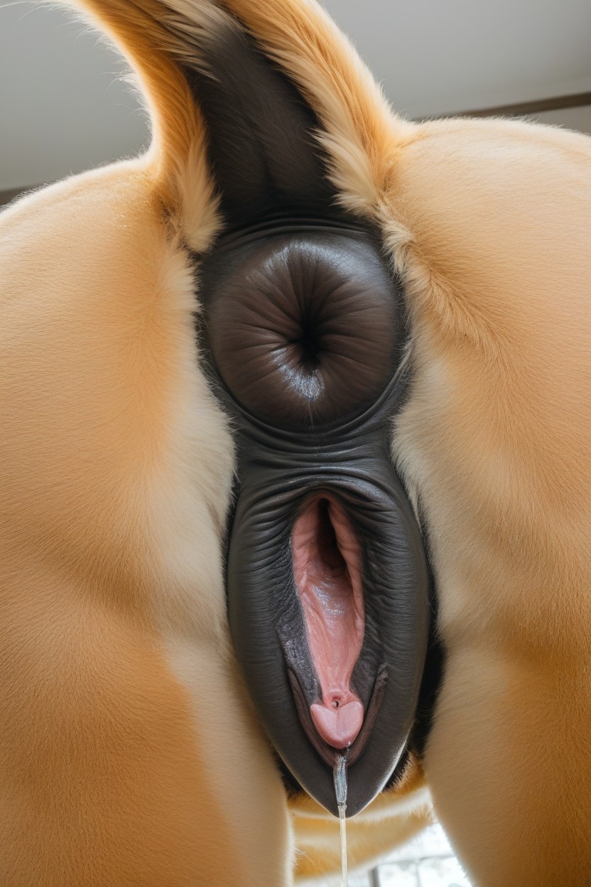 Zebra, Detailed Pussy, Debout Porno IA Furry