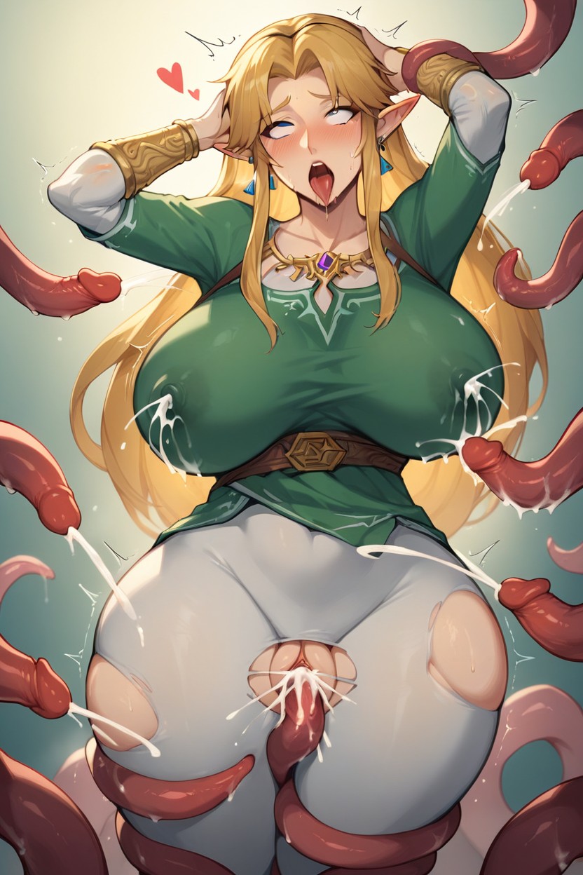 Transforming Into Zelda, Link, Look At The Viewer Hentai AI Porn