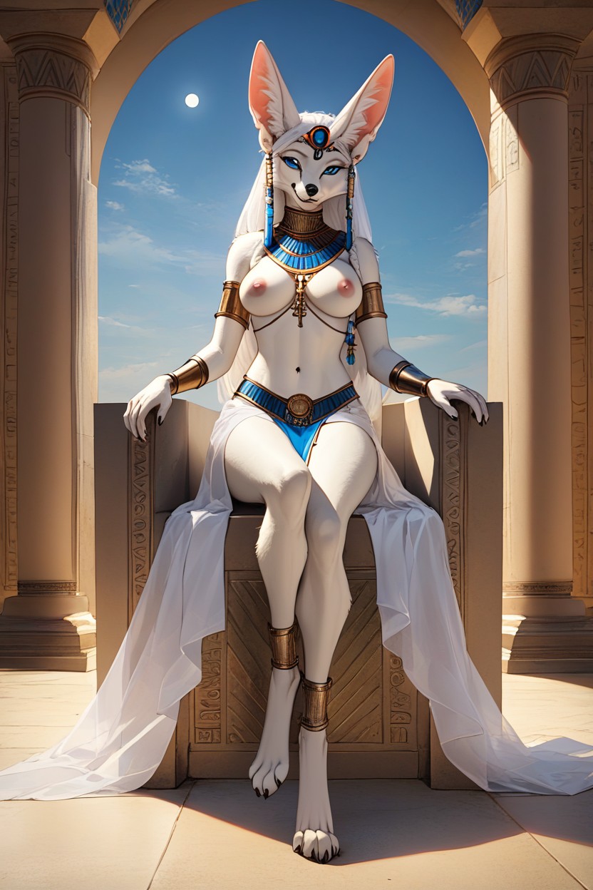 Full Body, Cairo (pyramids), Skinny Furry AI Porn