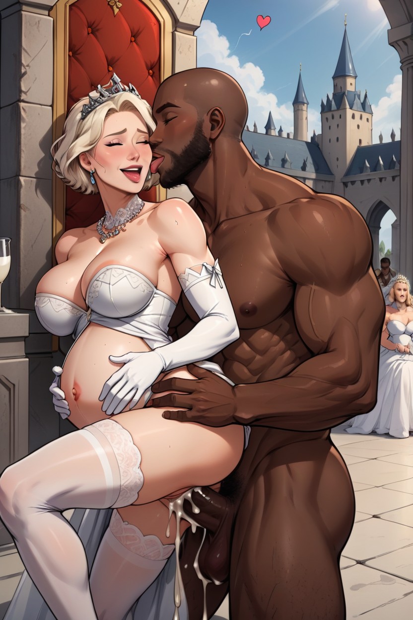 African Man Gigantic Penis, Pregnant, Blonde Hair AI Gay Porn