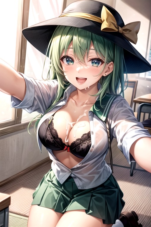 Cum On Face, Cute, Bust Shot AI Porn