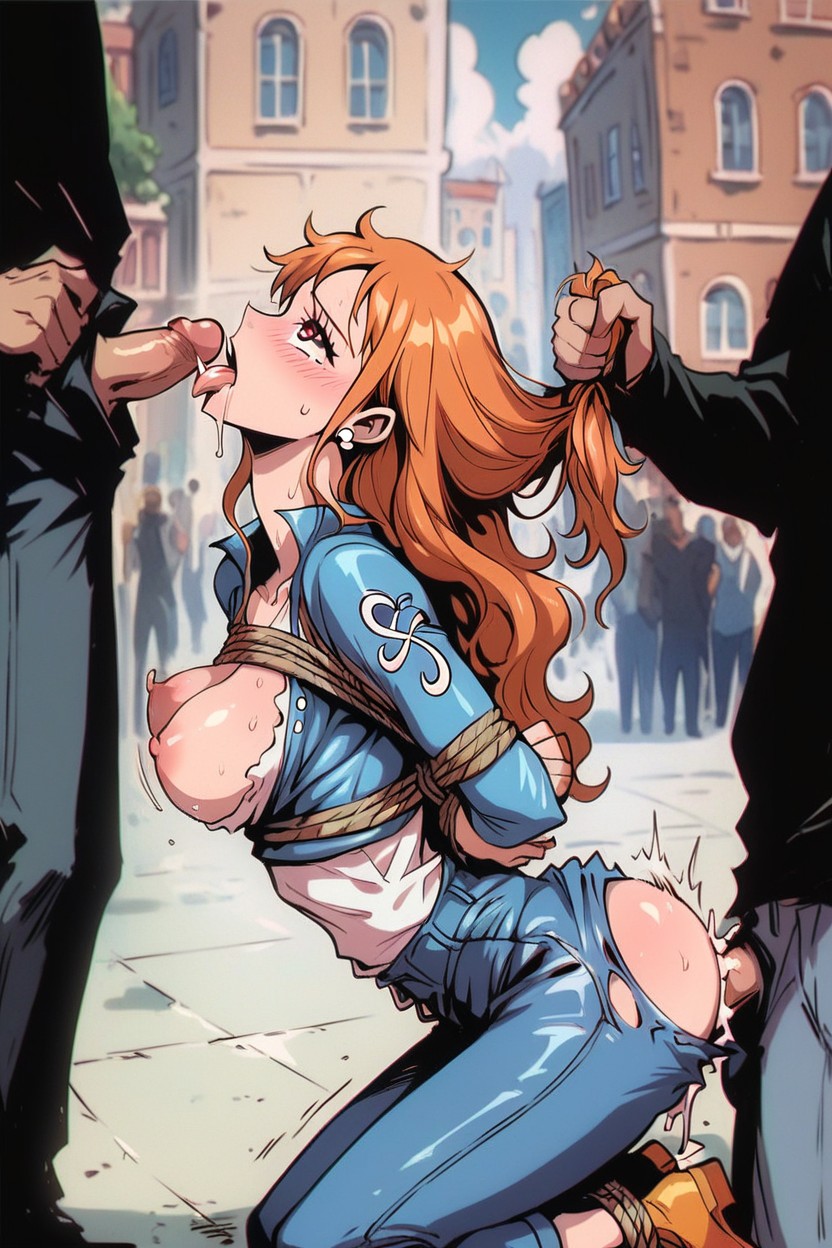 Ass, Big Eyes, Hogtied Hentai AI Porn
