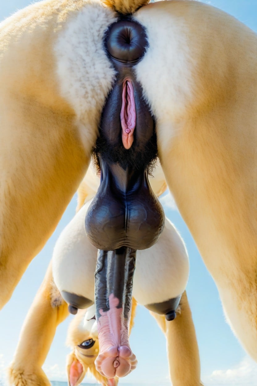 Bottom Up, Futanari, Pubic Hair Furry AI Porn