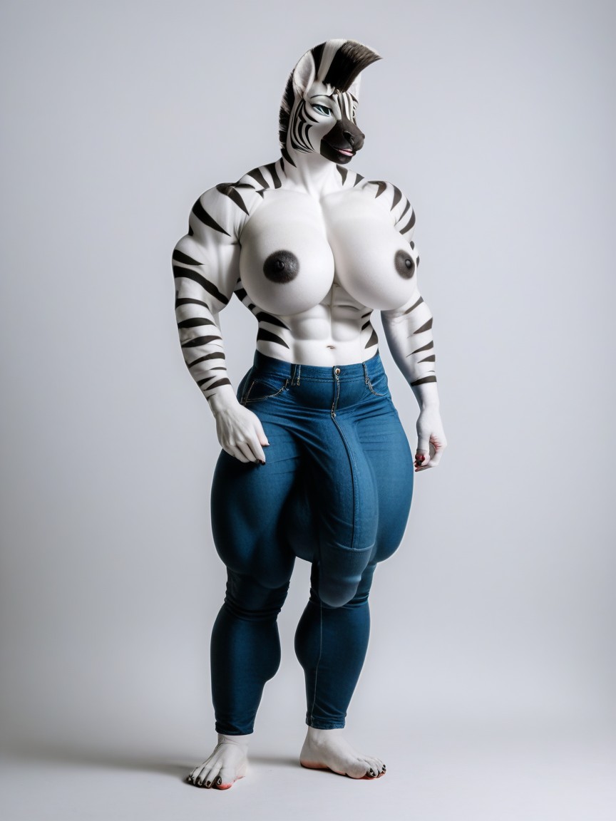 Futanari, Dynamic Image, Gigantic Cock Bulge Furry AI Porn