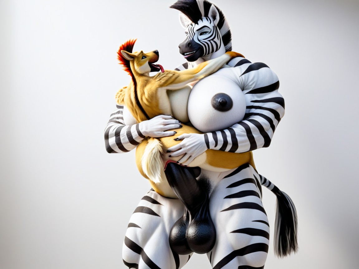 Hand Drawn Art Style, Thick Pubic Hair, Full Body Furry AI Porn