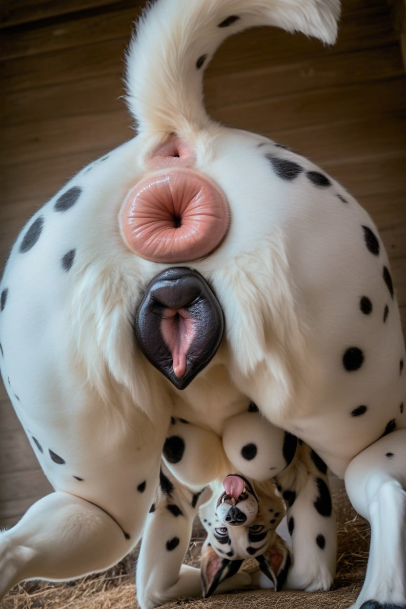 Puffy Canine Pussy, Close Up, Close Up Canine Pussy Furry AI Porn