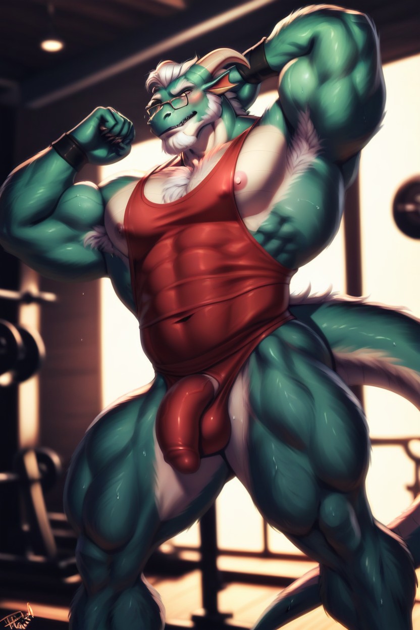 Masterpiece, Nsfw, Huge Muscles Furry AI Porn