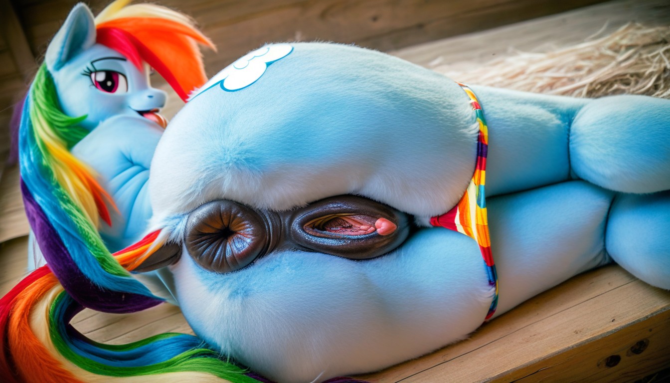 Giant Pony Anus, Enlarged Genitals, Tail Anus Furry AI Porn