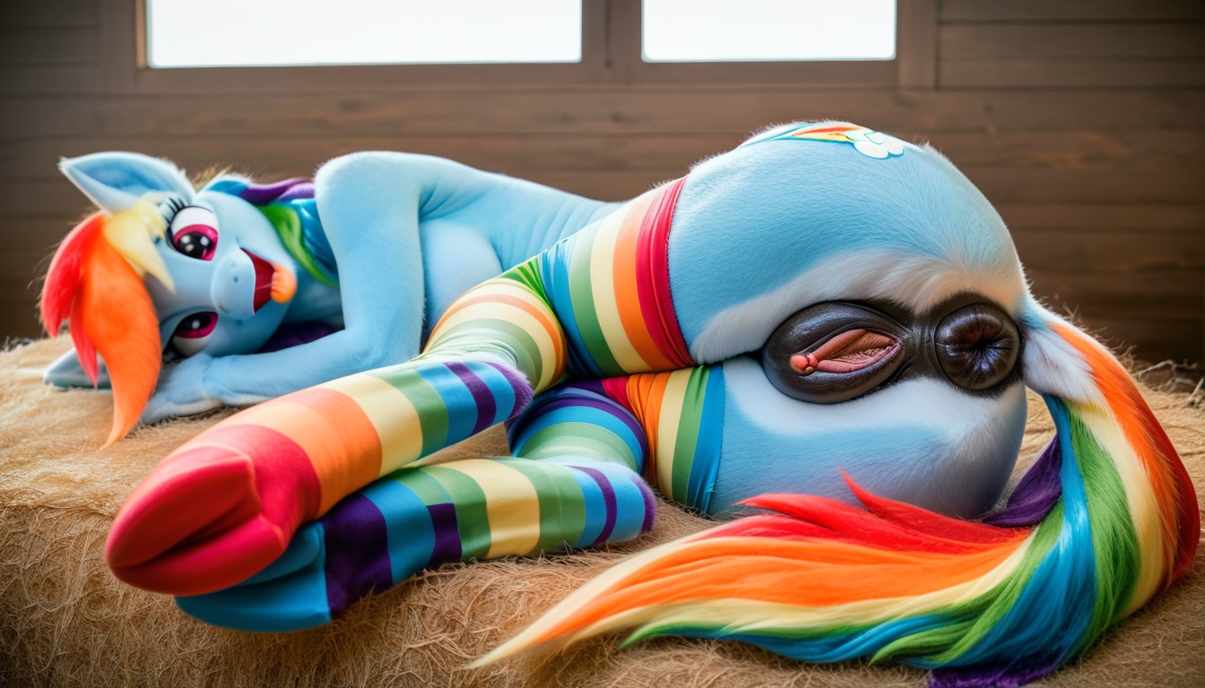 Dark-brown Anus, Detailed Face, Tail Anus Furry AI Porn