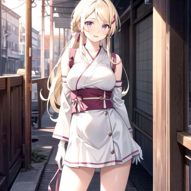 Braided, Warm Anime, White Hair Hentai AI Porn