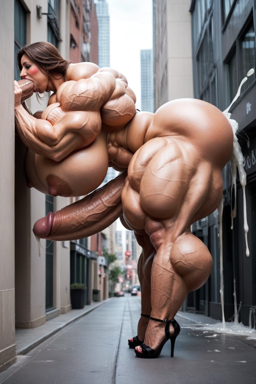 Hairy Futanari, Amazon, Futanari Bodybuilder Shemale AI Porn
