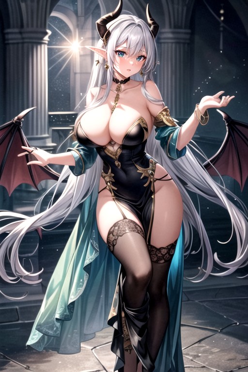 Allowing For Agility, And Accents Of Crimson, Exposing A Toned Thigh AI Porn
