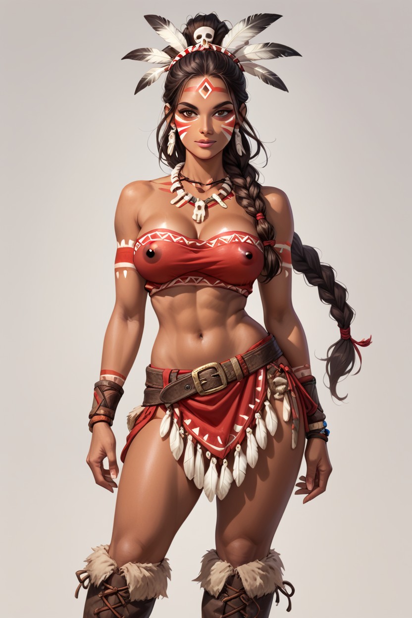 Braided, Tribal Wear, Latina Hentai AI Porn