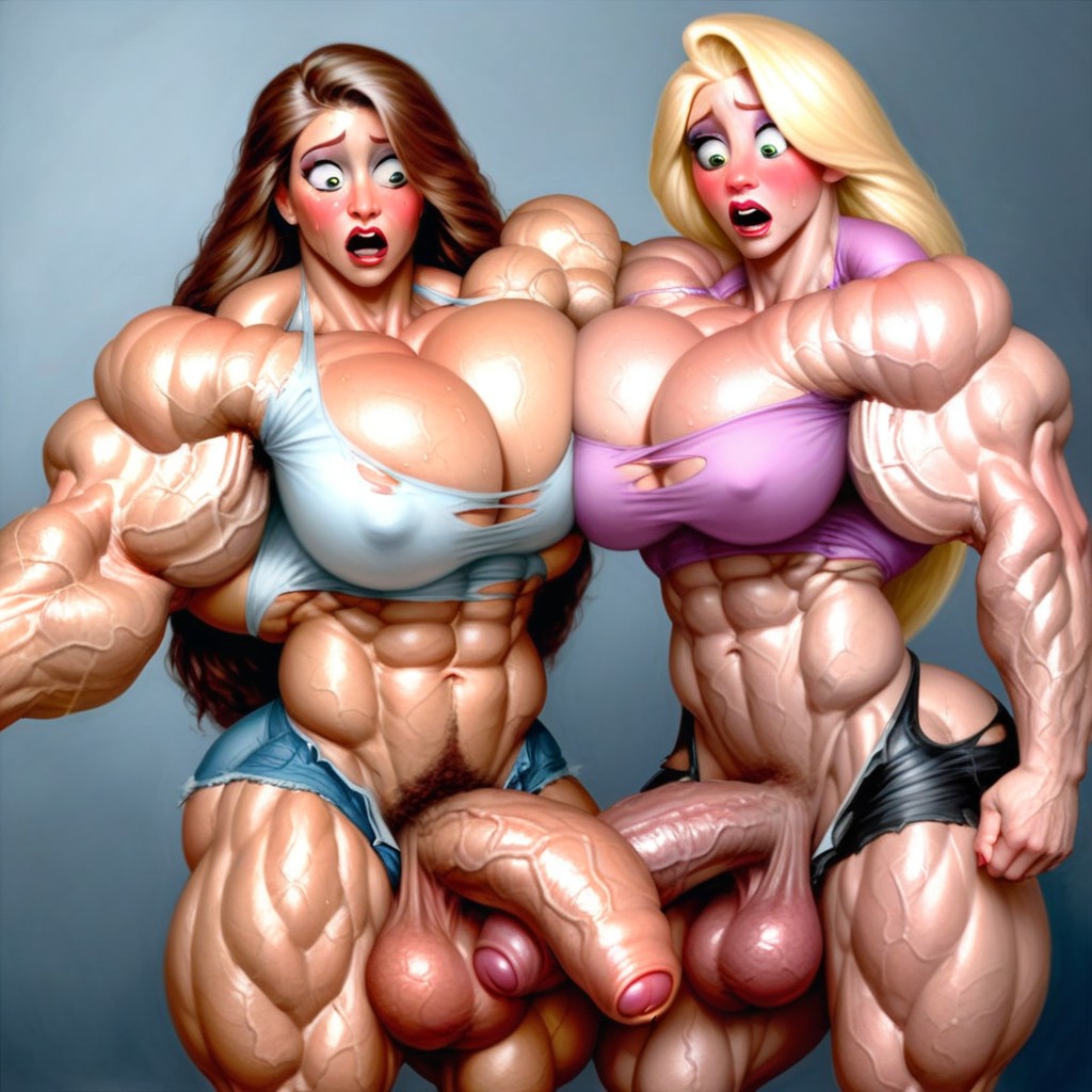 She Dreams Of Muscle Growth, Embarrassed , Ripped Muscle Dick Shemale AI Porn
