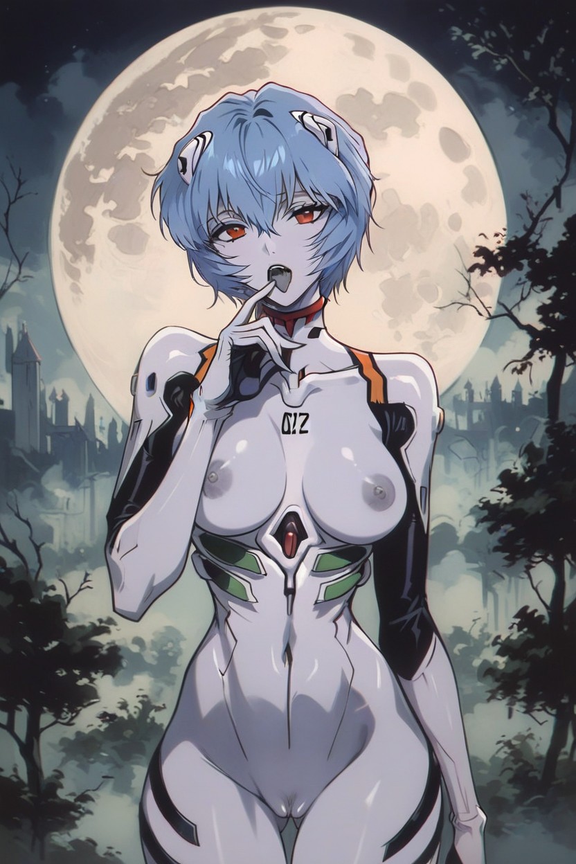 Vampire Fangs, Looking At Viewer, Eyes Wide Open Hentai AI Porn