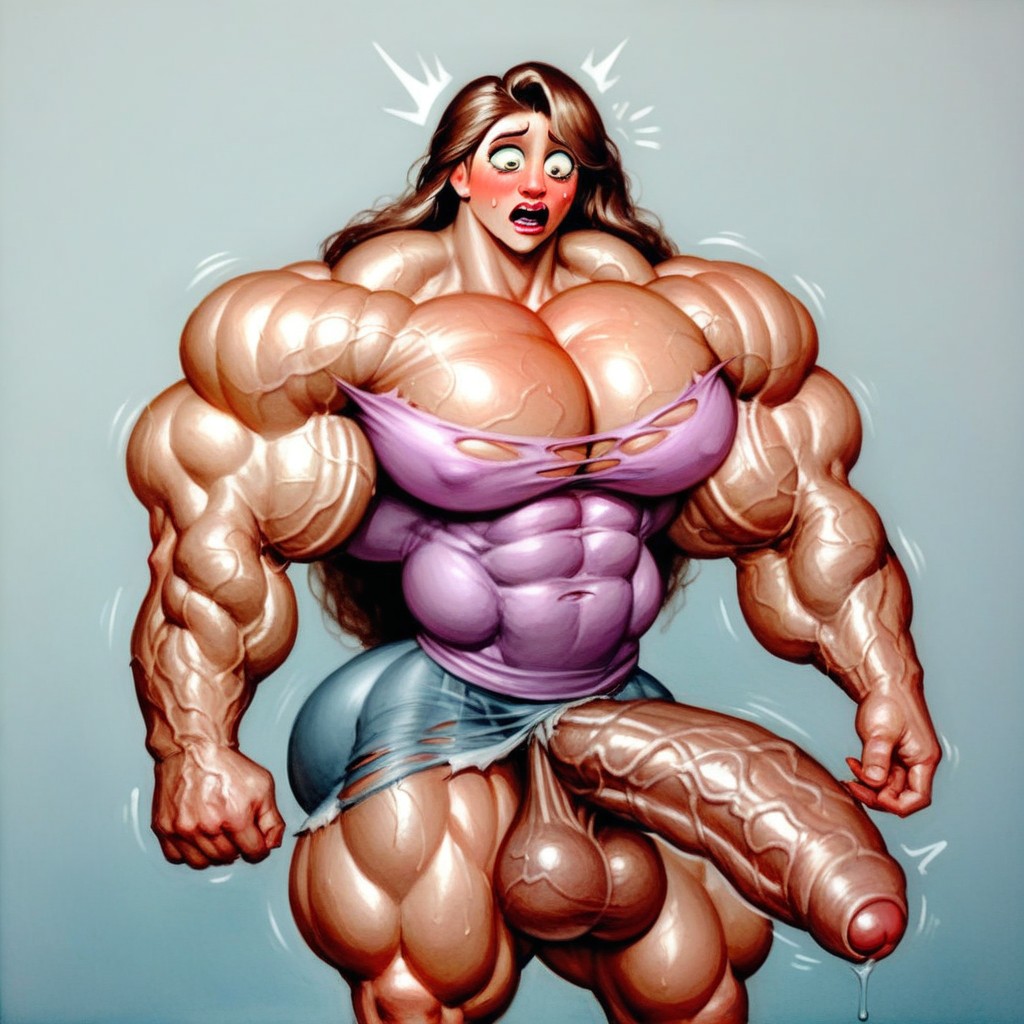 Muscular Penis, Shocked Impression, Prison Background Shemale AI Porn