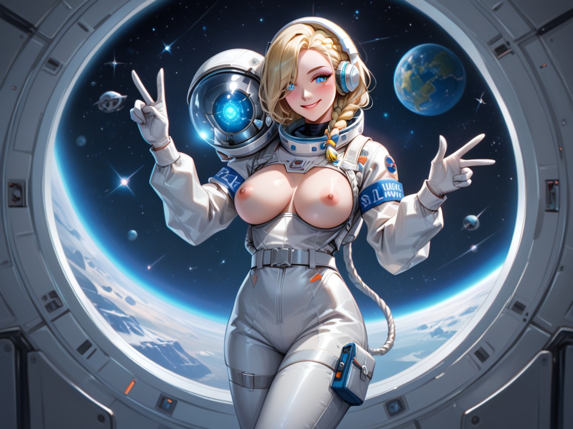 Braided, Very Short Hair, Sci-fi Hentai AI Porn