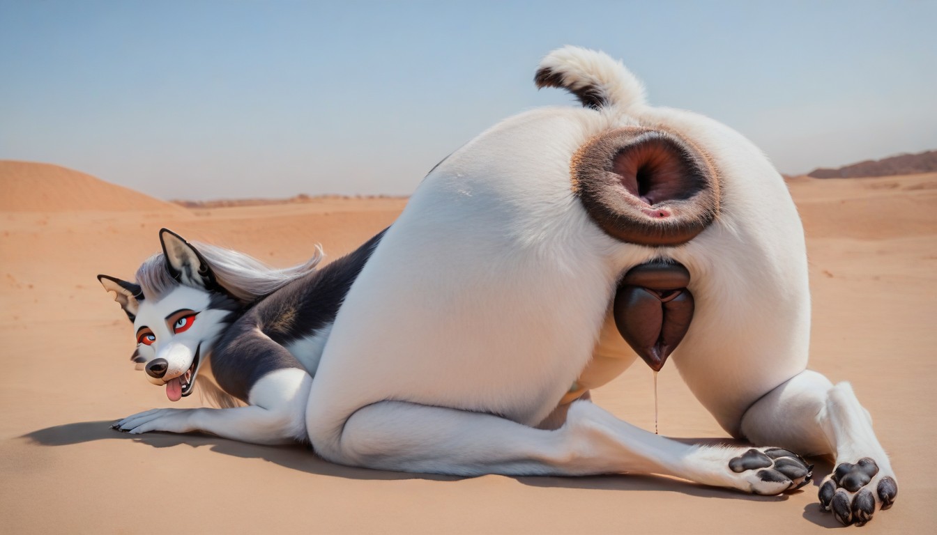 Gigantic Enlarged Genitals, Photorealistic, Labia Furry AI Porn