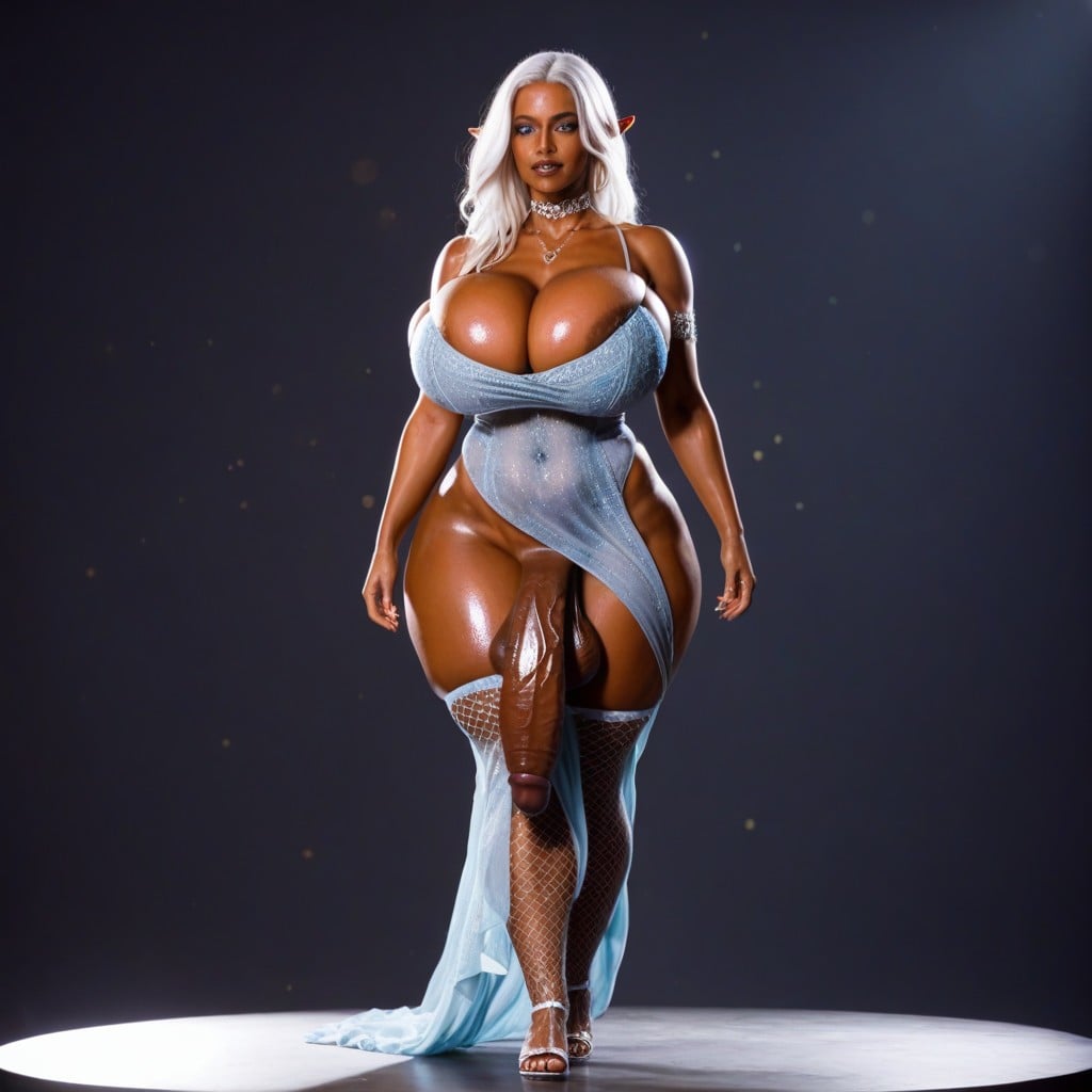 Extremely Large Ass, Massive Breasts, Realistic Shemale AI Porn