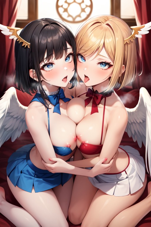2 People, Girl, Slingshot Bikini Hentai AI Porn
