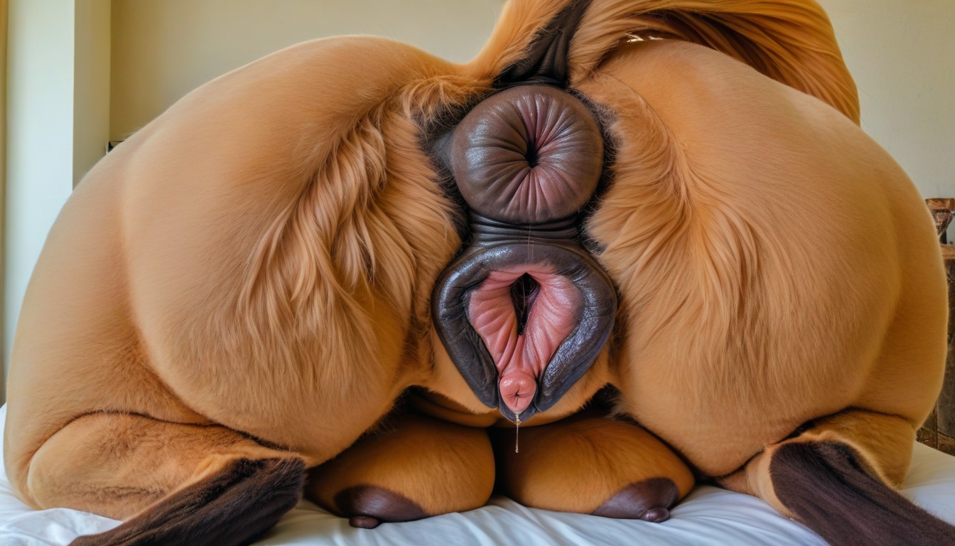 Lit From Behind, Pussy Juice, Enlarged Genitals Furry AI Porn