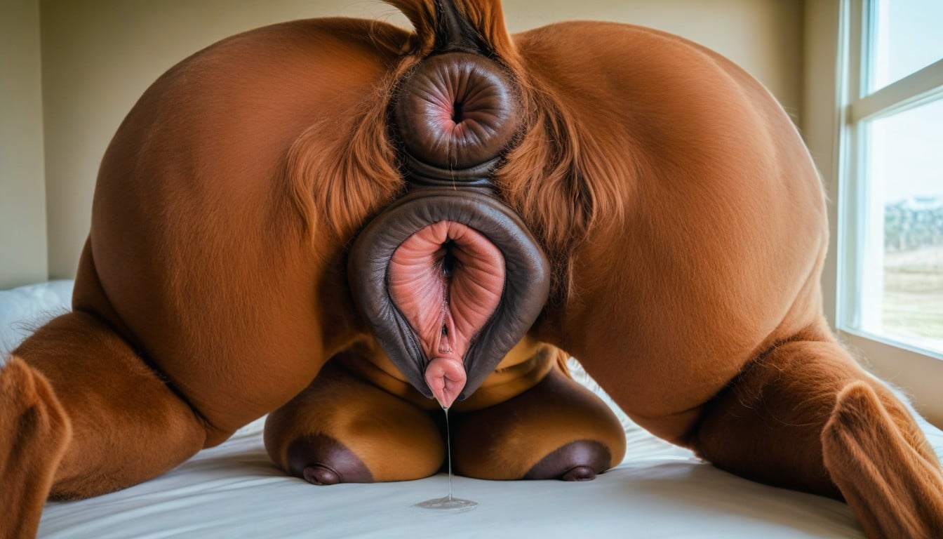 Juno Beastars Furry Spreading Her Asshole, Furry, Excessive Pussy Juice Furry AI Porn