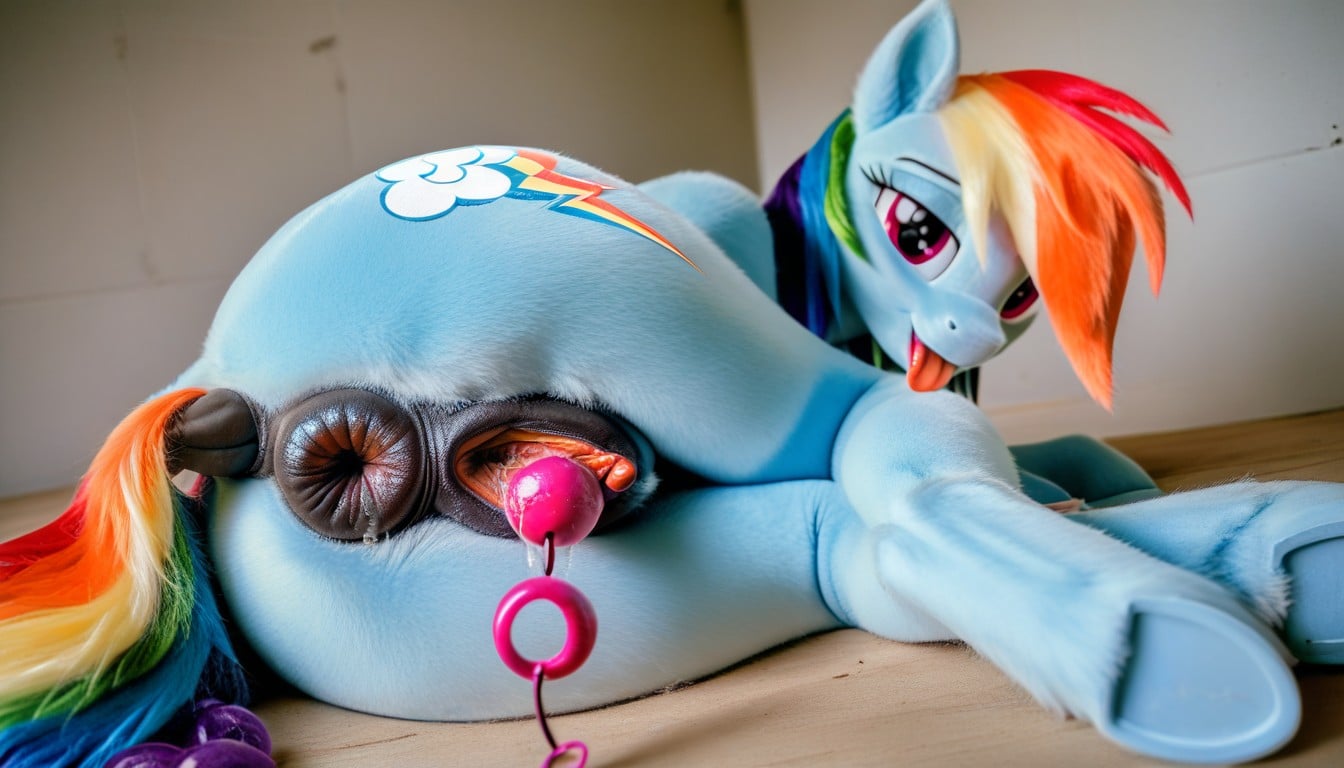 Giant Anal Beads, Mlp, Close Ass Shot Furry AI Porn