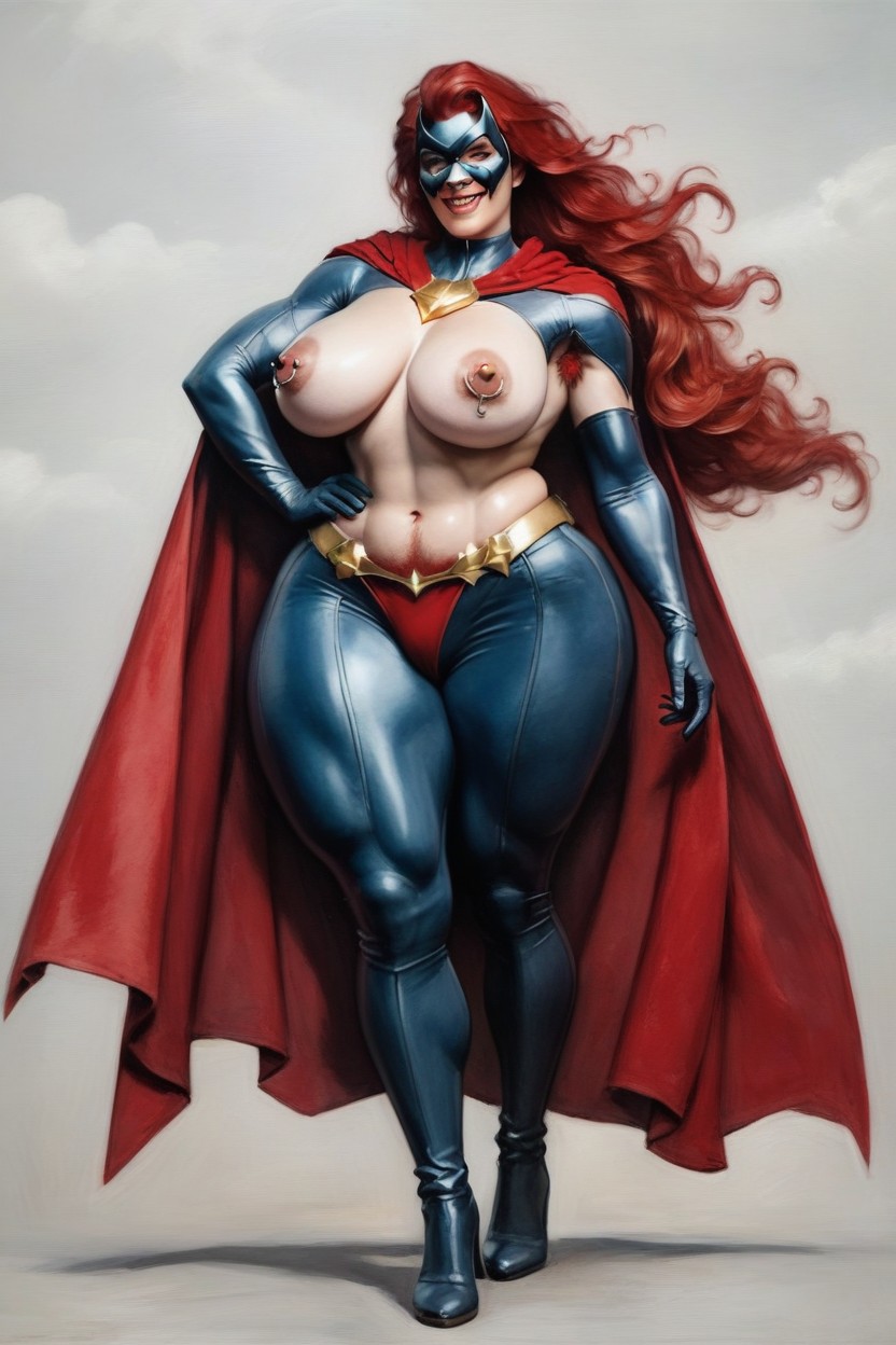 Extremely Large Ass, Big Nipples, Utility Belt AI Porn
