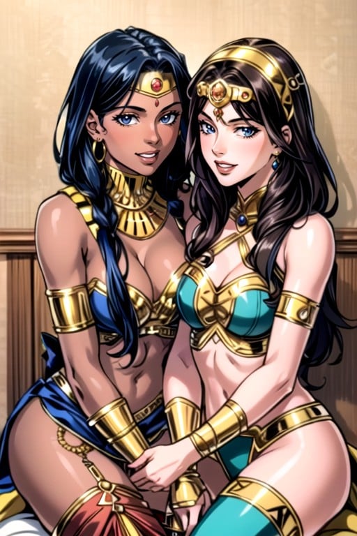 2 People, Comic, Cleopatra AI Porn