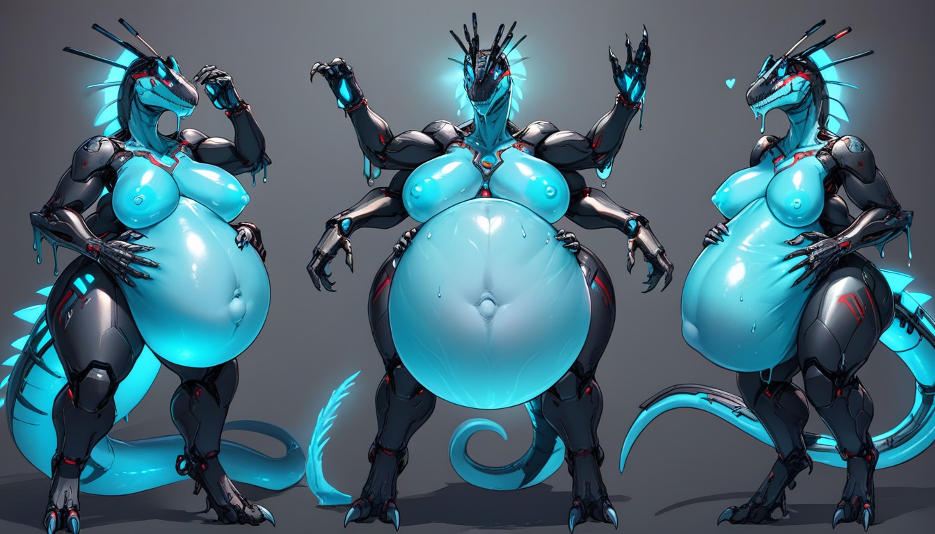 Multiple Views, Sfw, Mechanical Arms Furry AI Porn