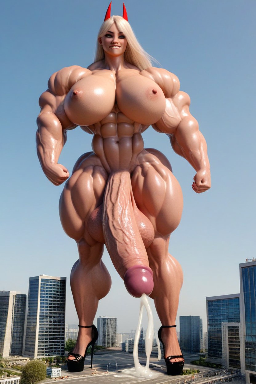 Abs, Large Ass, Thick Thighs Shemale AI Porn