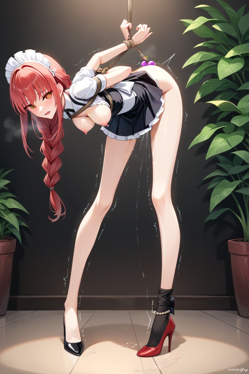 Thick Anal Beads, Single Sock, Ankle Sock Hentai AI Porn