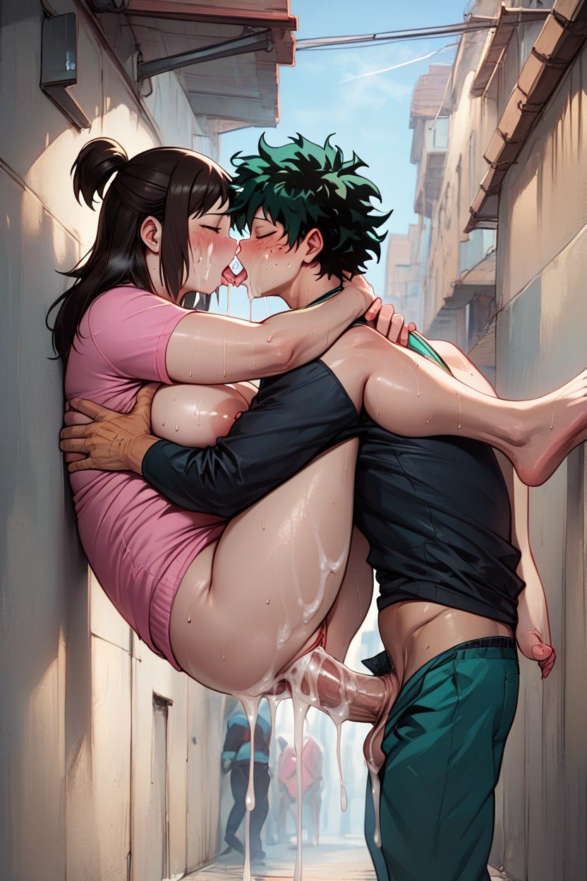 Side View, Deep Kiss, Creampie AI Gay Porn