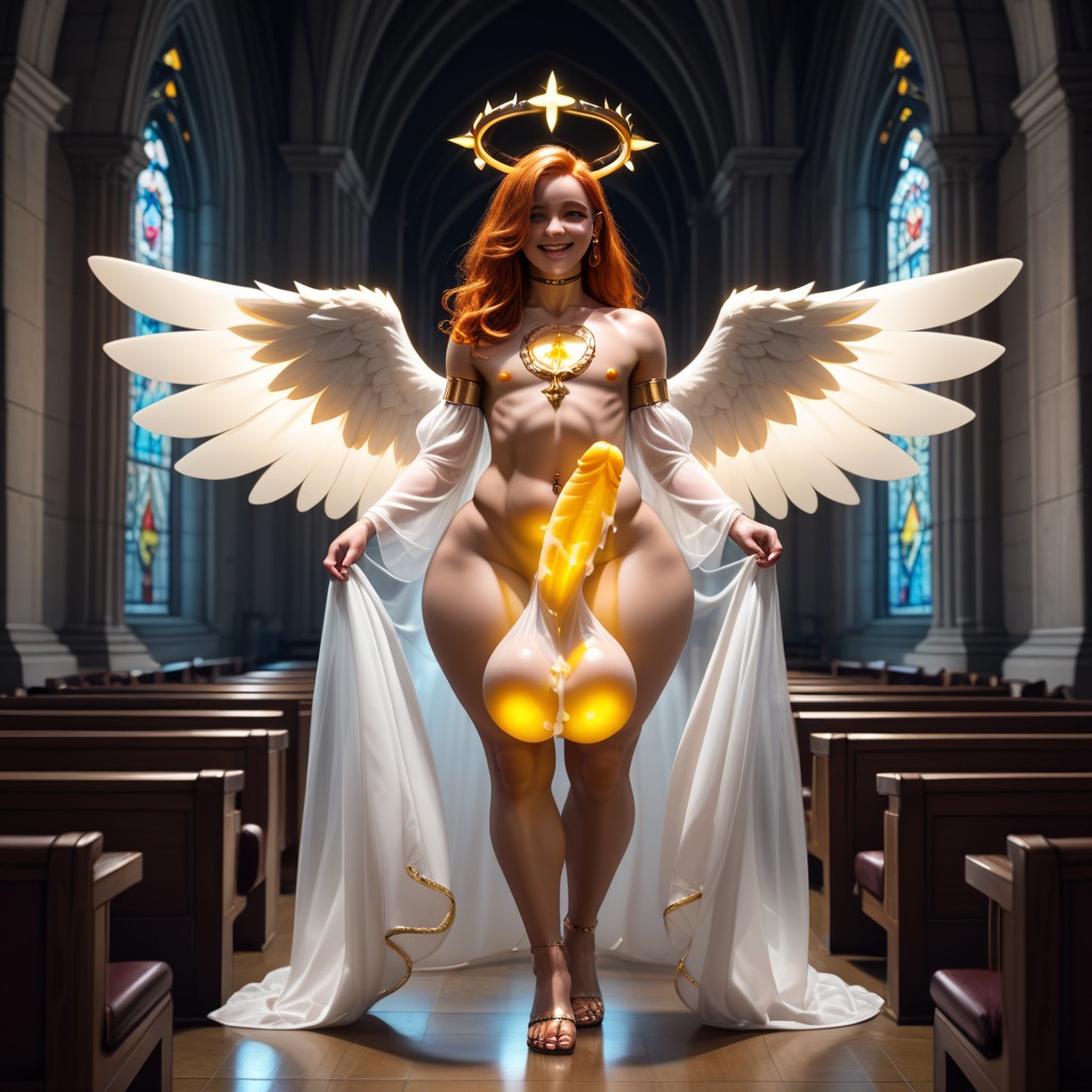 Glowing Cum, Gigantic Ass, Holy Aura AI Gay Porn