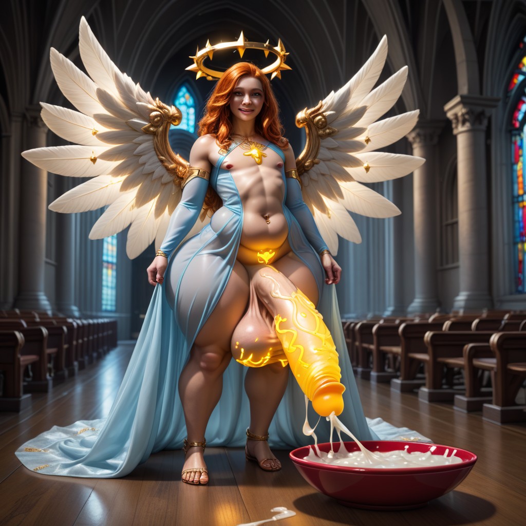 Wide Hips, Magic Balls, Gold Halo AI Gay Porn