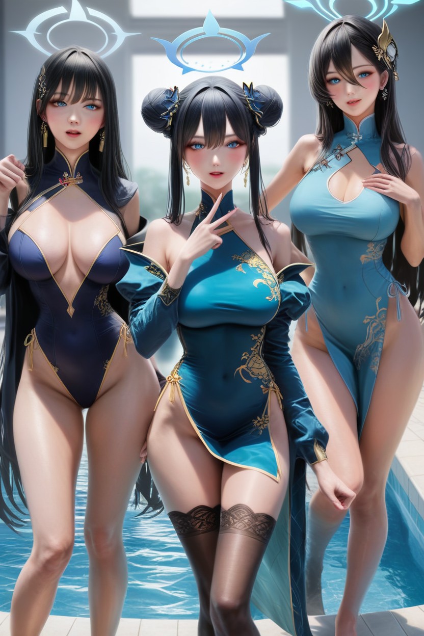 Long Length, Bending Over, Pool Hentai AI Porn