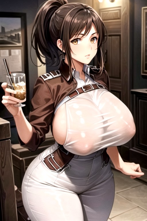 Bunda Enorme, Sasha Braus (attack On Titan), Peito Enorme Pornografia de IA